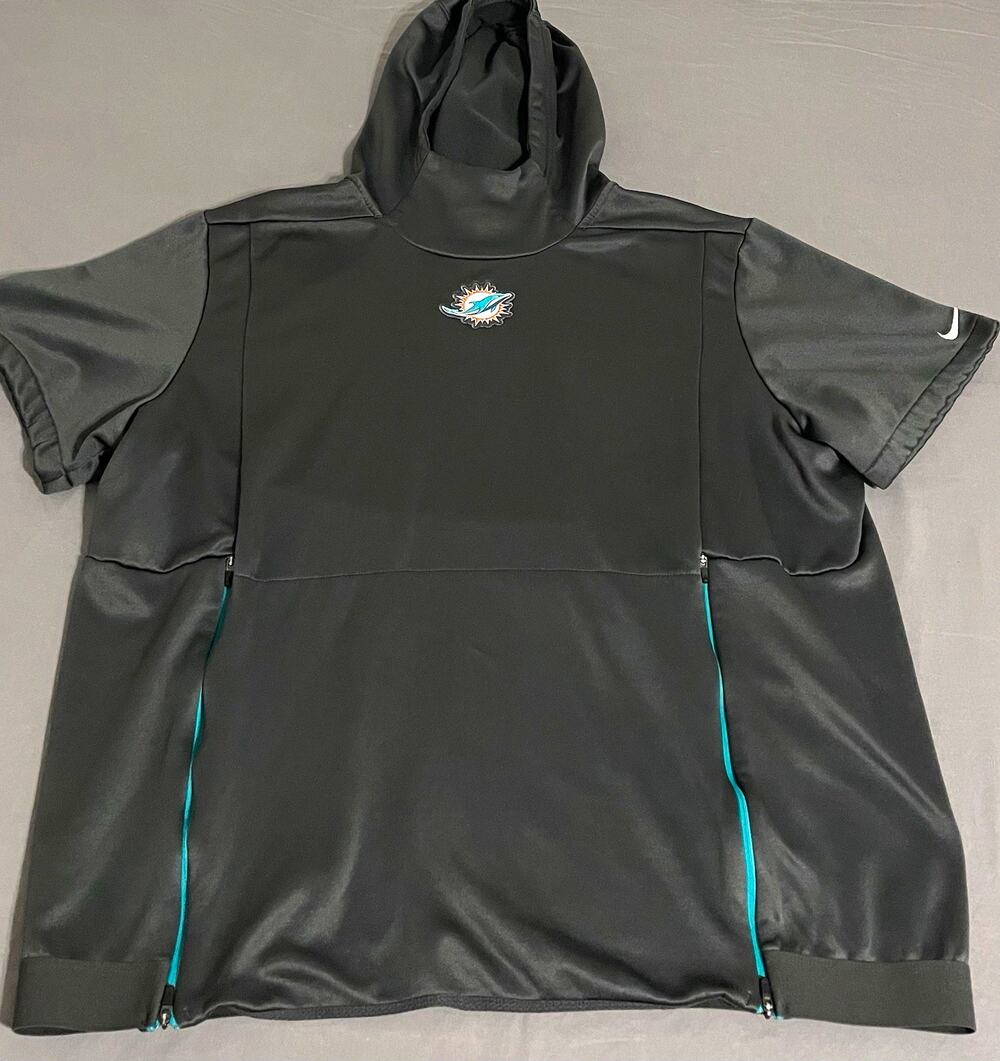 Nike On Field Miami Dolphins NFL Hoodie Mens XL Black Officially Licensed